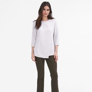 MM LaFleur Bourgeois Blouse in Rain Cloud (gray), size M